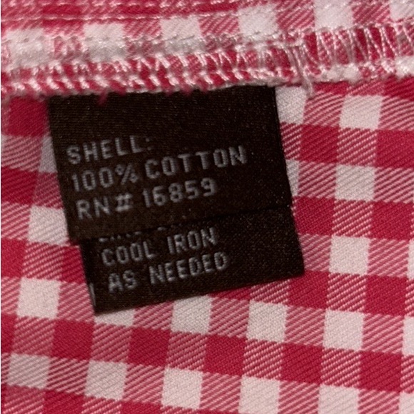 J. McLaughlin Pink & White Gingham Button Down Shirt - 4 - Picture 10 of 12